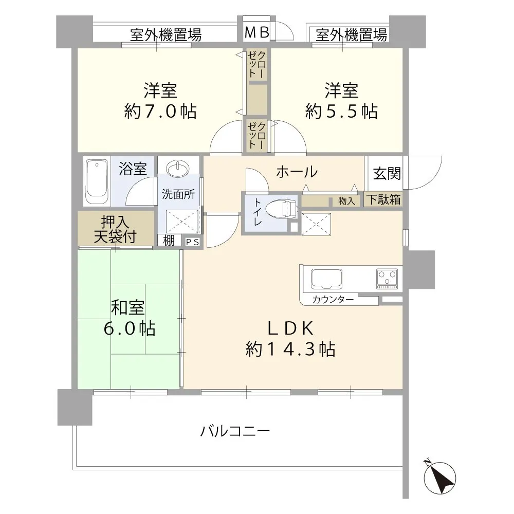 リベール明石魚住Ⅵ 3LDK