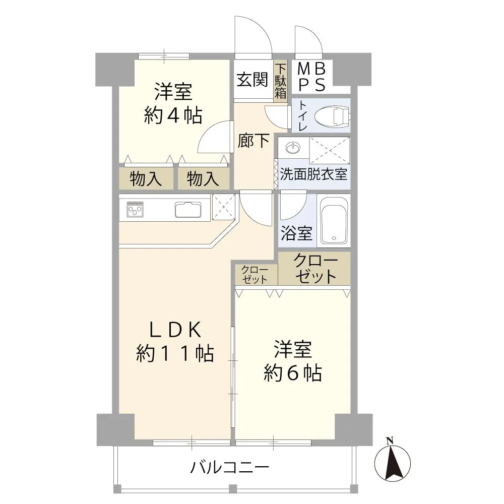 ダイアパレス谷町第三 2LDK